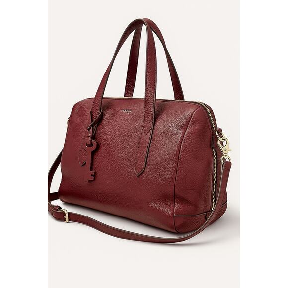 Fossil Sydney Leather Satchel in Raison - Picture 7 of 8